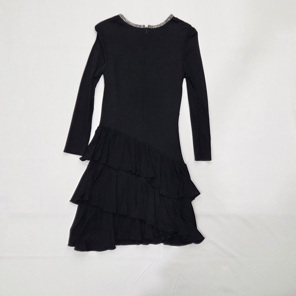 Shoshanna Midnight Tiered Drop Waist Dress Size 12 - Picture 7 of 9